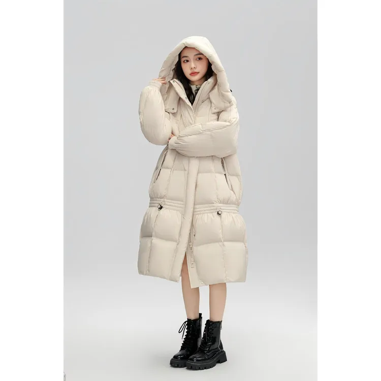 门店12&9/9！大被子羽绒服」可溯源90%鸭绒过膝长款连帽外套 M14162