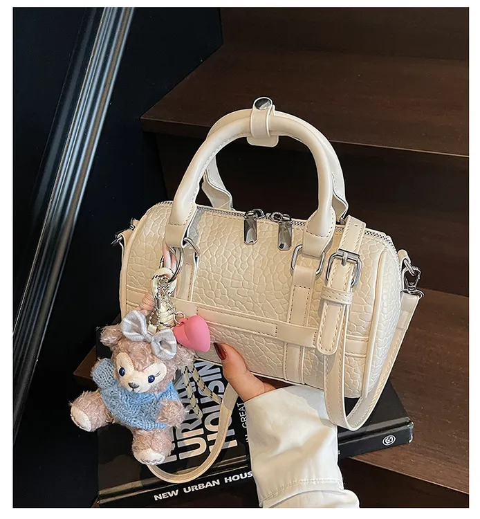 2025时尚休闲波士顿包单肩斜跨小方包洋气包包女款爆款2025新款