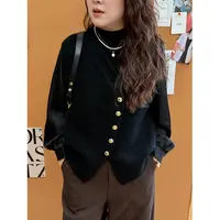 WenWen小个子叠穿针织马甲背心2025韩版显瘦双排扣马夹外套4392