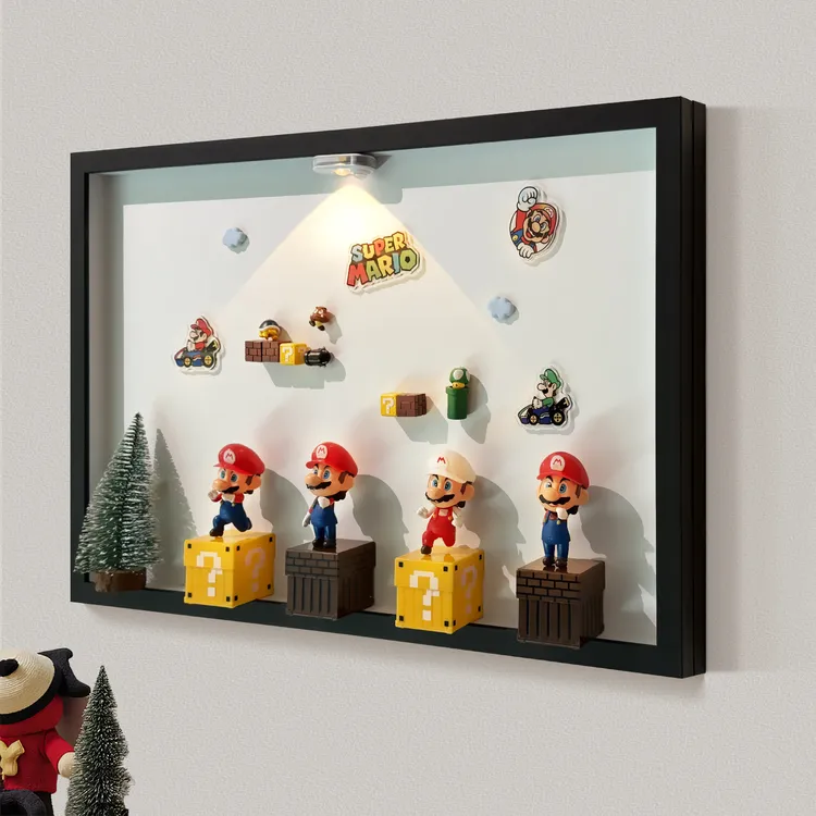 超级马里奥电表箱装饰画客厅入户门配电箱遮挡画弱电箱电闸盒挂画