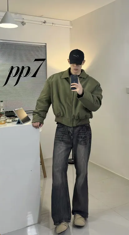 皮皮7冬季（可拆毛领短款版型硬汉训练棉服）重磅保暖帆布防风棉服