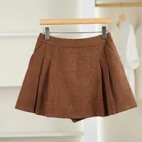 麦迪尚品【夕Y】5091036 复古纯色百搭短裙夏季女装品牌专柜撤柜