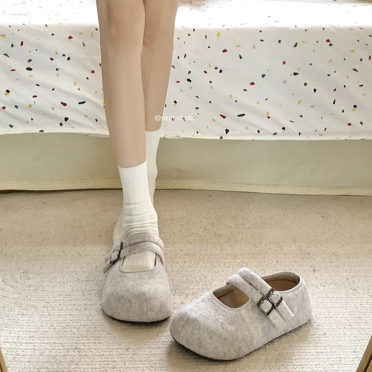 南在南方复古厚底包头拖鞋女秋外穿2025新款网红爆款一脚蹬勃肯鞋