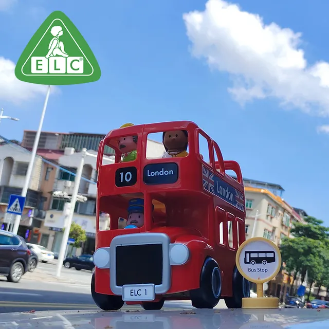 ELC伦敦双层巴士玩具车儿童观光公交车益智男女孩声光红汽车1-6岁