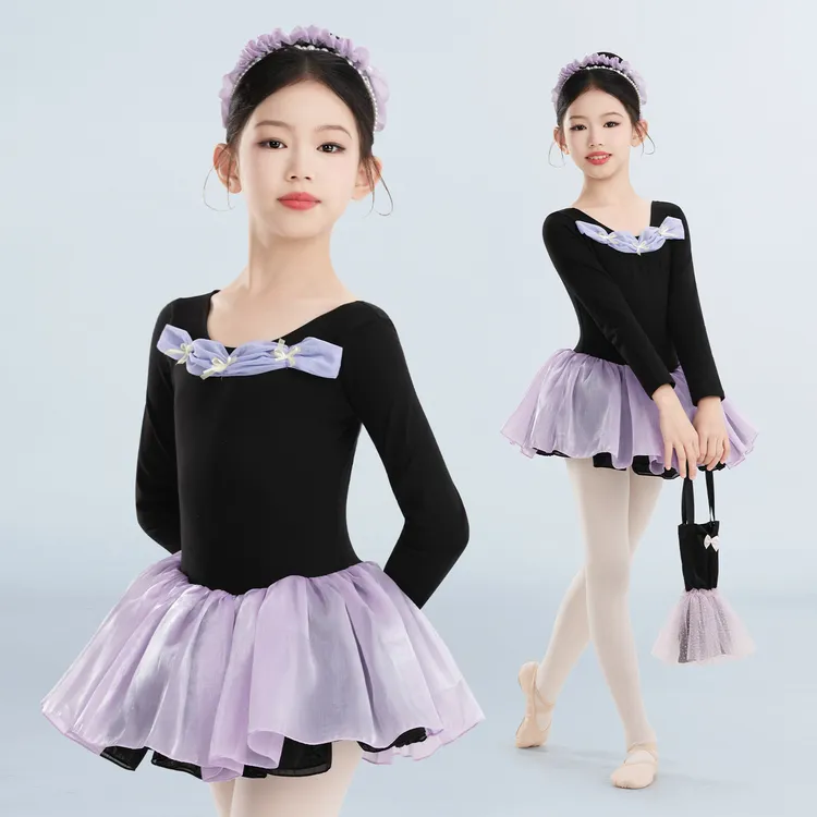 新款舞蹈服女儿童练功服公主跳舞蓬蓬裙子幼儿演出服女童芭蕾舞裙