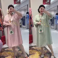 清苍价~深圳2537新中式国风改良旗袍裙高定轻纱重工刺绣连衣裙