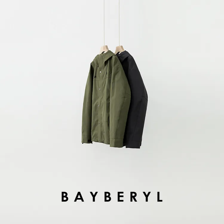 BAYBERYL老贝家属黑绿轻户外立裁25秋休闲连帽外套9MF5H3042-8/31