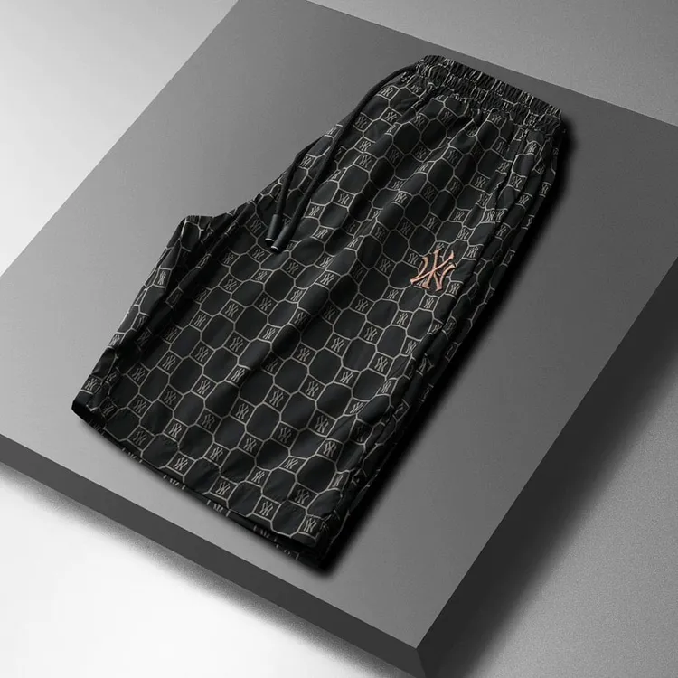 施摩瓦戈欧洲站高端刺绣潮牌印花短裤男夏季五分裤休闲运动沙滩裤