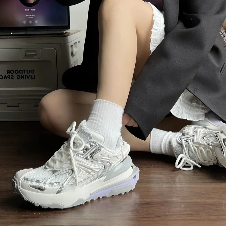 【pvkb官方正品】张真源同款变色龙系列老爹鞋男冬透气网面运动鞋女