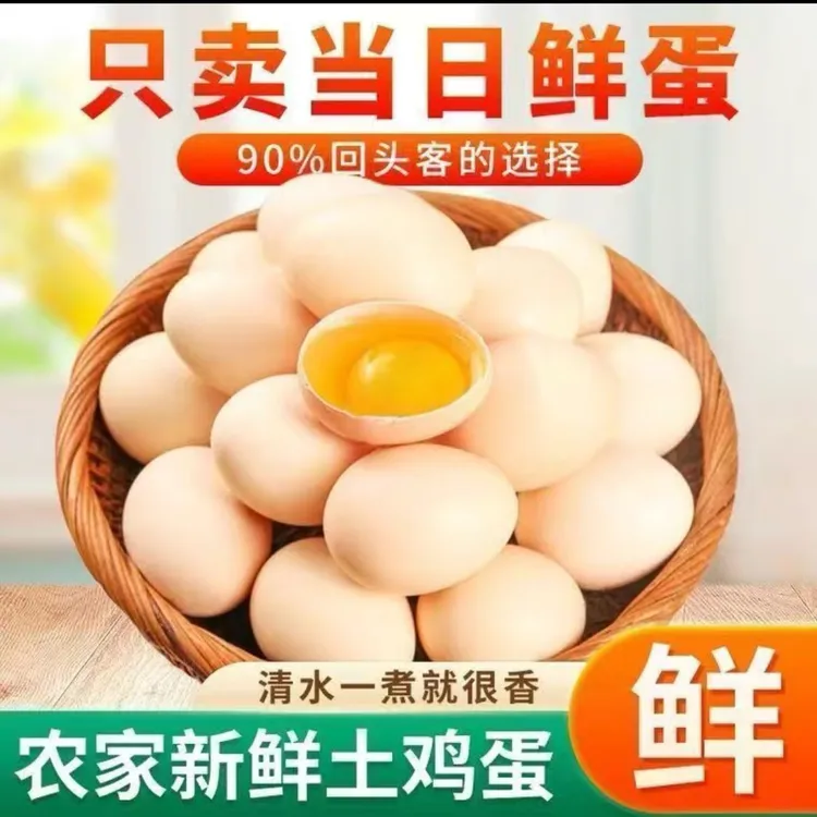 新鲜农家散养芦花鸡蛋土鸡蛋营养丰富适合孕妇