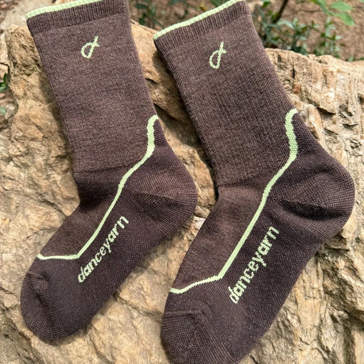 danceyarnH5396重量中筒美丽诺羊毛雪山徒步袜保暖蓄能防异味