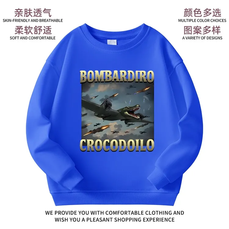 TungTungSahur通通哥国外山海经卫衣服男女秋冬季中大童加厚上衣