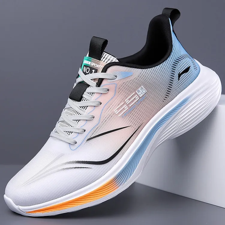 李宁旗下 SHOEBOX鞋柜男鞋2025夏季新款网面透气减震防滑运动跑鞋