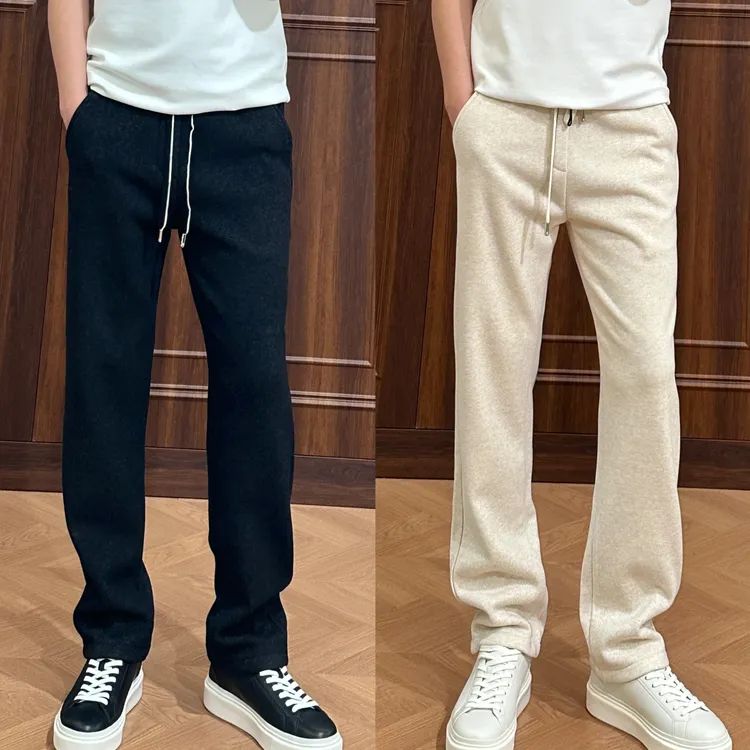 【休闲裤】9998 秋冬男士极简老钱风'加绒'直筒休闲裤