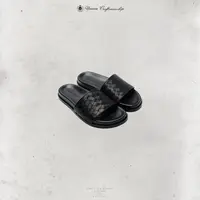 【高奢系列】进口头层牛皮BV编织鞋面  内里羊皮 PU底休闲拖鞋 8501