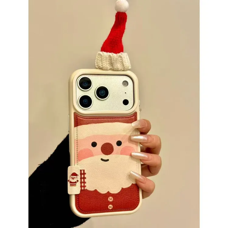 童趣可爱拼接立体圣诞雪人适用iphone17promax16手机壳新款15/14