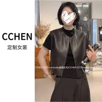 2025秋新款马夹女修身小短款坎肩百搭马甲无袖背心外套