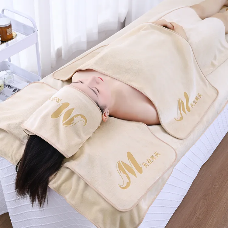 美容院毛巾皮肤管理专用胸前巾浴裙包头巾铺床巾洞巾私人定制logo