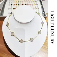 合金项链 合金项链 V金 工艺四叶花项链 十花黑色  女 锁骨链