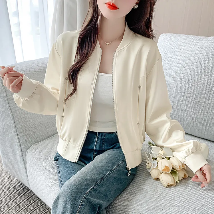 棒球服外套早秋女短款150cm155小个子韩版宽松洋气高级感上衣夹克
