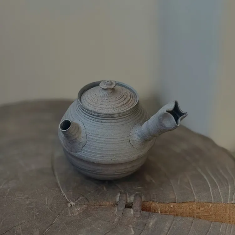 南蛮侧把柴烧.日式复古.容量160cc.全手工