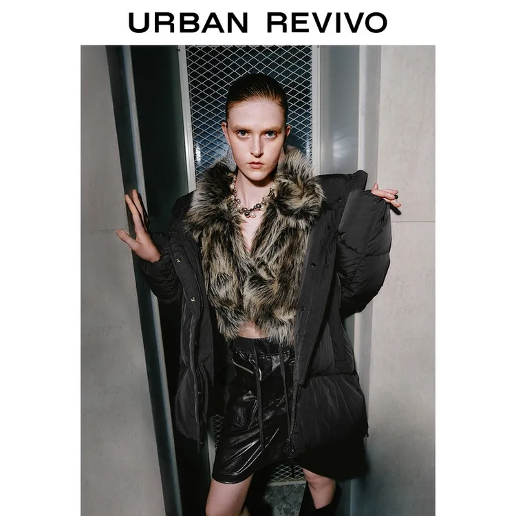 UR2025冬季新款女装休闲简约绗缝超宽松羽绒服UWJ150069