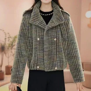 025秋冬新款加厚短外套气质宽松显瘦加厚保暖休闲上衣女