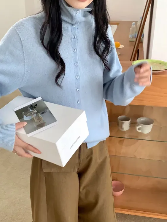 【多扣高领 全羊毛】纯色羊毛一体成型天衣无缝 可单穿可叠搭必入款