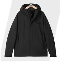 黑【户外登山系列】冯漂亮服饰山系户外登山男女同款连帽棉服9555