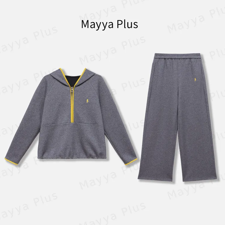 【舒适派】Mayya Plus麦芽定制秋季流光风休闲卫衣套装32536715AB
