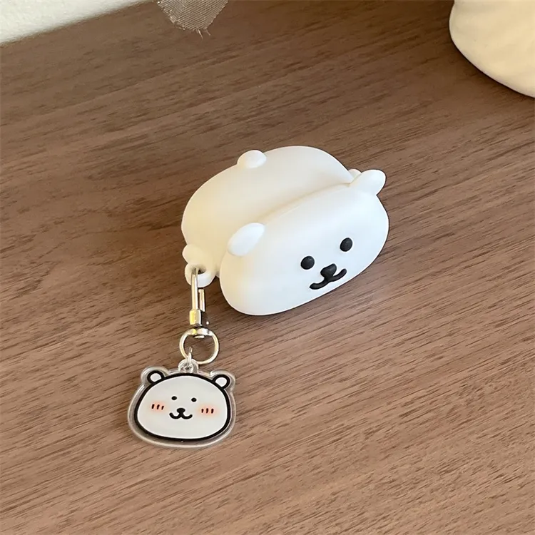 可爱趴趴熊适用airpods4代降噪版5代3代pro2代苹果耳机壳保护套