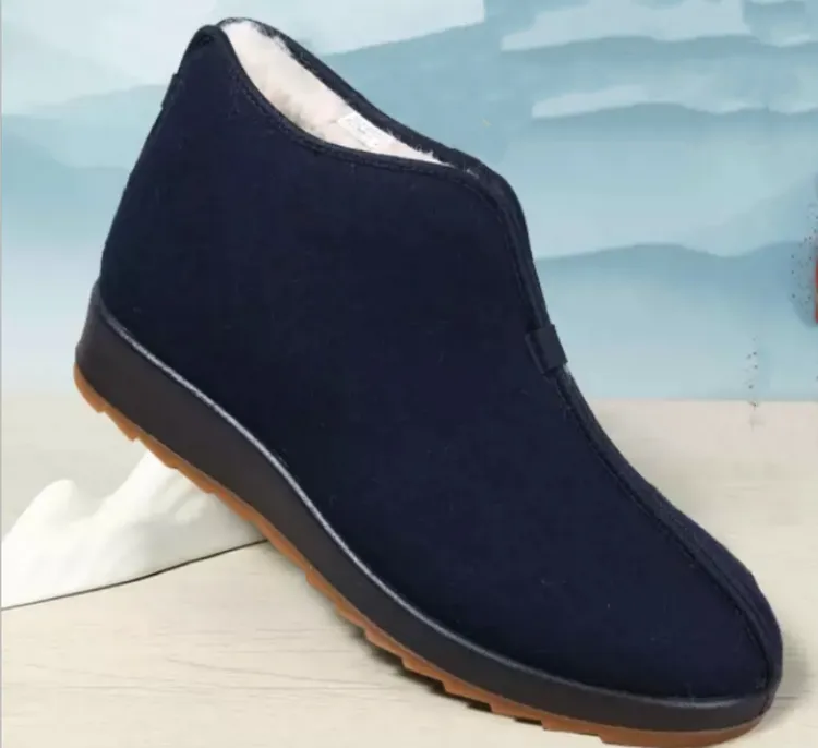 老美华经典羊毛款骆驼鞍鞋蓝色444101037