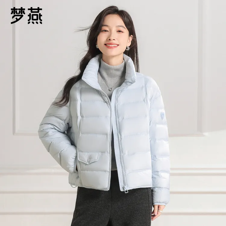 梦燕秋冬女柔软舒适锁温保暖短款立领长袖经典T型羽绒服CY02B5042