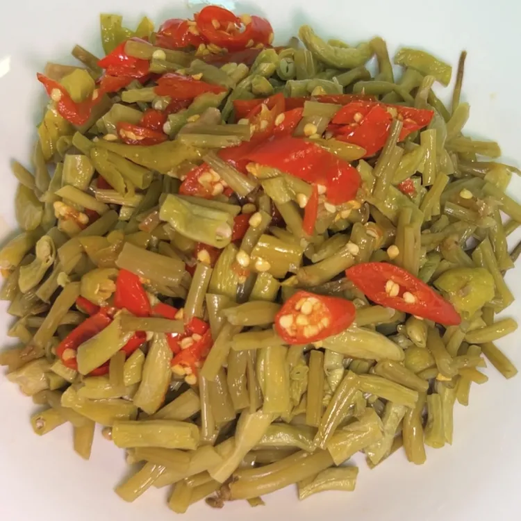 【凤凰琴村芳芳大姐】农家纯手工无添加红薯杆缸豆角混装下饭菜腌菜