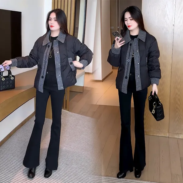 【季颜品牌】冬季新品穿搭面包服气质显瘦休闲时尚宽松外套