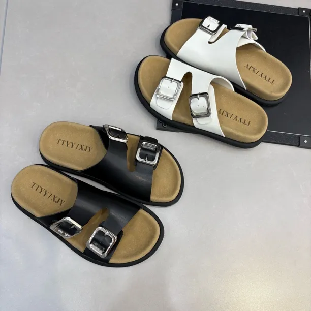 小雨家【韩版】一字拖平底勃肯凉拖休闲外穿百搭舒适洋气韩版拖鞋