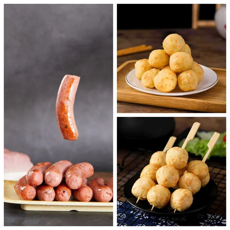 墨鱼爆蛋+黑胡椒烤肠火山石烤肠爆汁肉肠  火锅食材