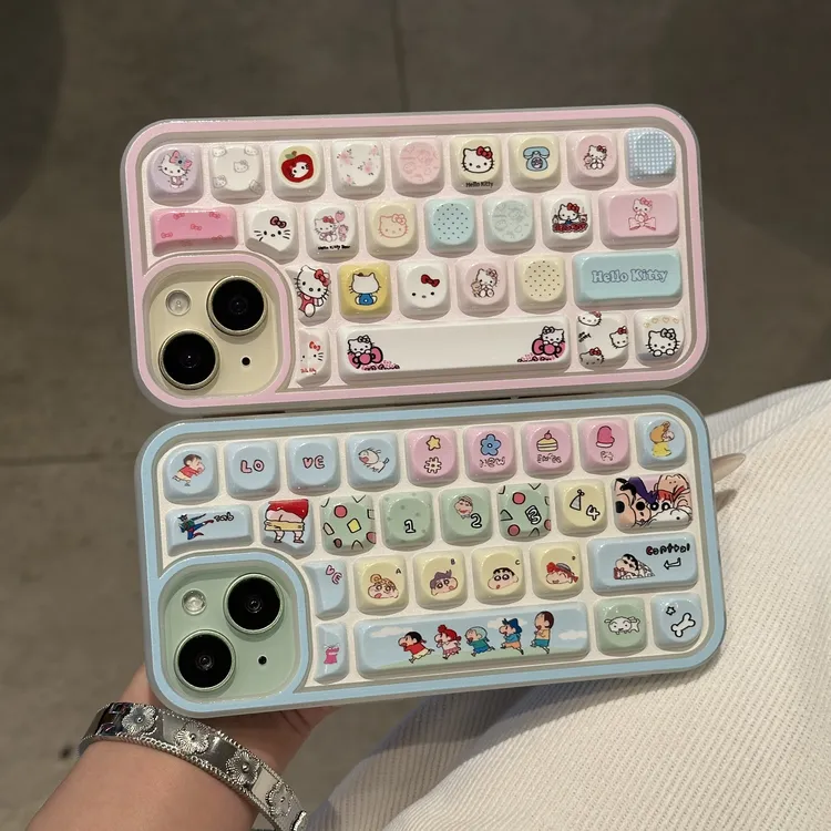 BANCAKT小新造型键盘壳适用iPhone16/15promax手机壳14/13/12/11
