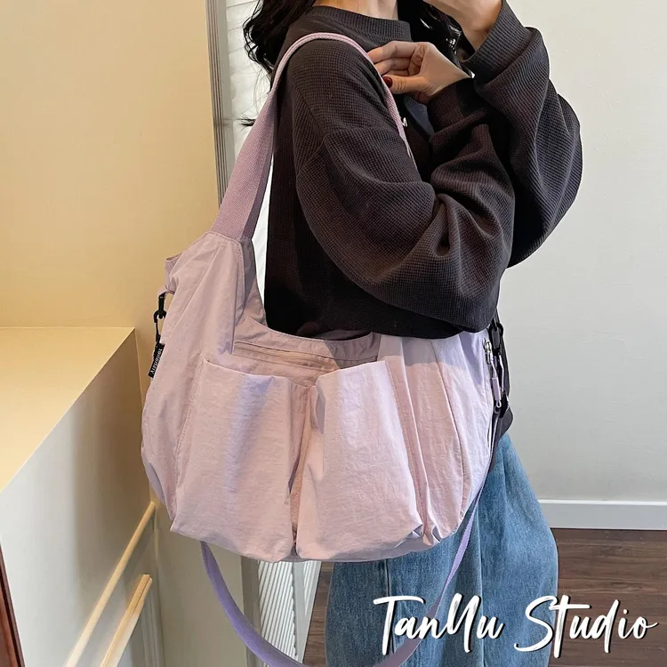 探屿潮牌一包三用托特包旅行斜挎包女轻便包大容量韩版百搭单肩包