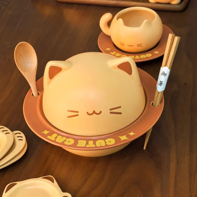 烤面包小猫筷子筒泡面碗杯碟抽纸盒分餐盘