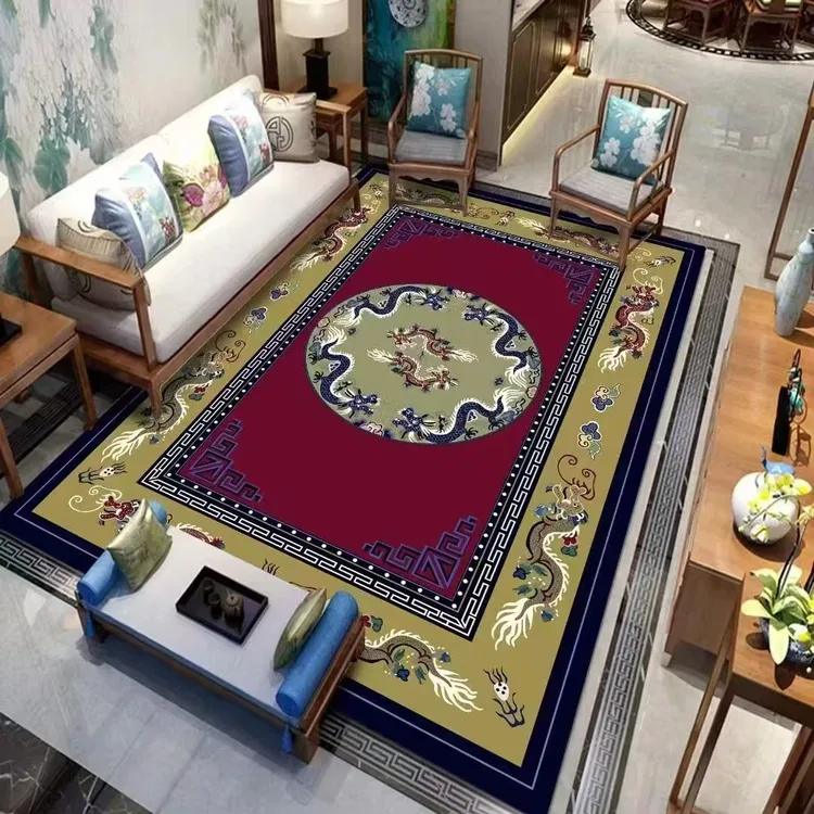 西藏包邮拉萨发货金砖绒加厚藏式民族风地垫拉萨直发拍大送小