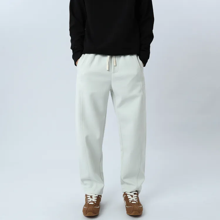 2025秋冬新款男士休闲裤运动卫裤锥形长裤松紧腰束带小直筒裤子