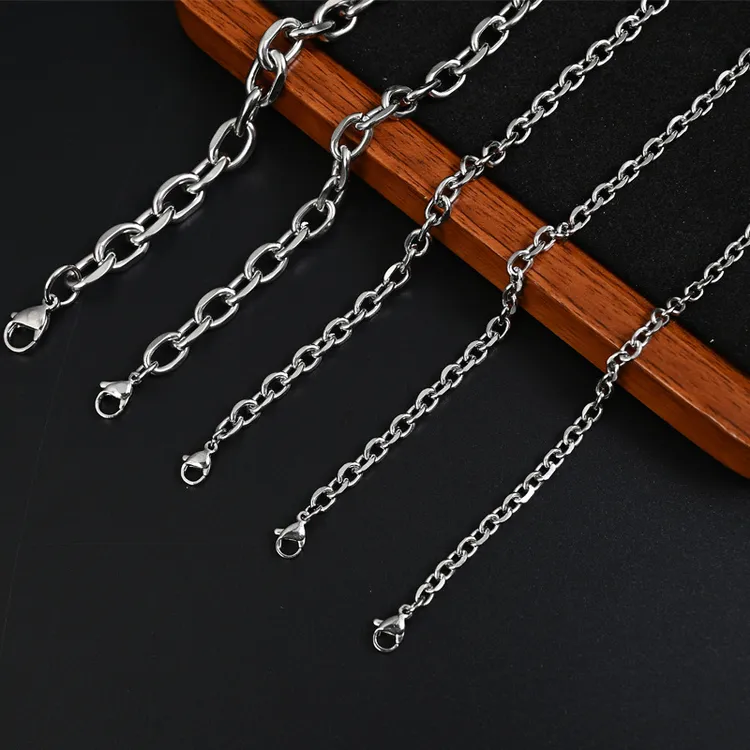 钛钢项链 链条钛钢吊坠项链钛钢十字编织长款项链男款女款毛衣链