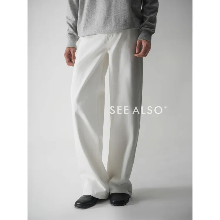 SEE ALSO『赤耳巴基斯坦高士线棉纱』超精纺新贵极简直筒阔腿牛仔裤