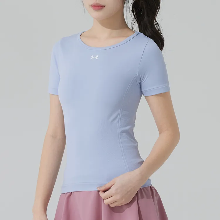 UA安德玛短袖T恤女装夏季新款跑步健身训练服修身运动半袖1379149