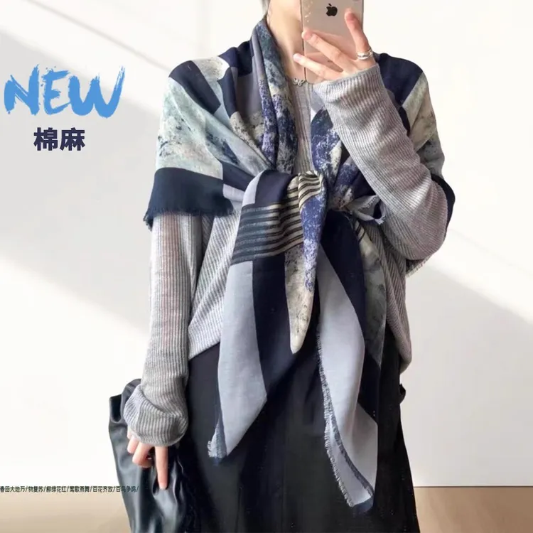 【2025新款】大方巾多种穿法空调房披肩方巾夏季小众时尚百搭