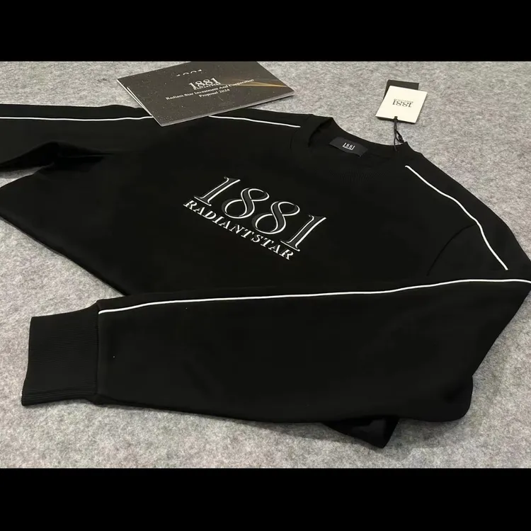 1881百搭男款卫衣圆领打底秋季秋冬上衣长袖灰黑二色1AF33W1003