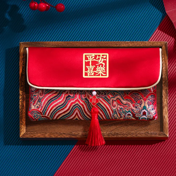 〔马年红包〕2026款新年布艺红包过年高档刺绣万元款压岁钱包利是封商品图