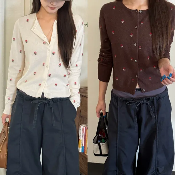 Nannanzhuo 设计师新款羊绒提花毛衣