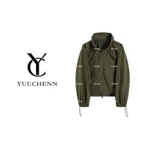 YUUCHENN 极简风拉链风衣女外套秋款宽松上衣JYY-W62002